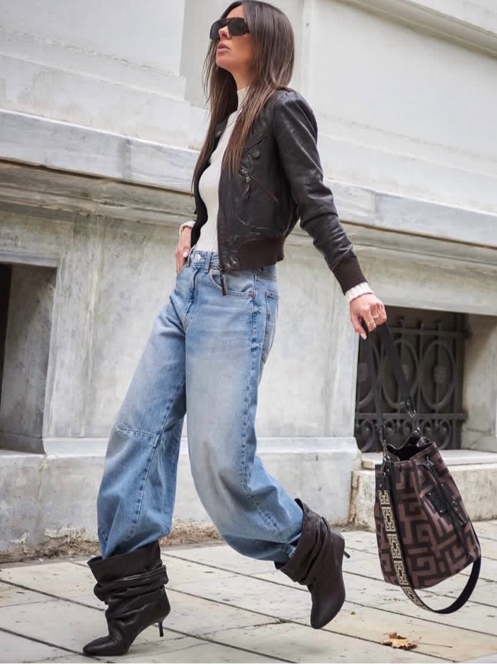 H&M STUDIO COLLECTION
HEELED LEATHER BOOTS 
DARK BROWN